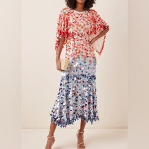 NWT Prabal Gurung Sequin Disk Gown